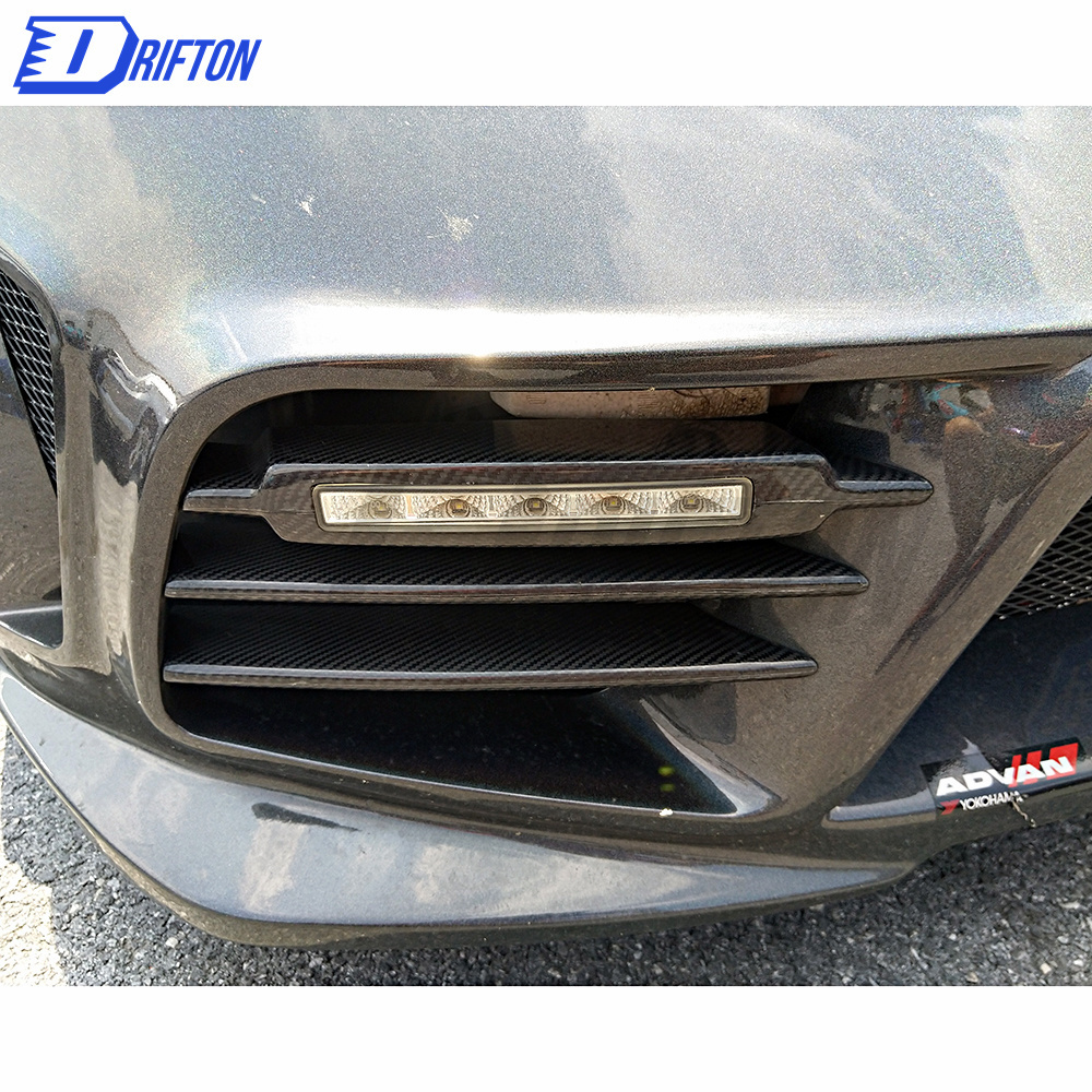 WZL Style Half Carbon Fiber Front Bumper For Nissan 370Z Z34 Body Kit