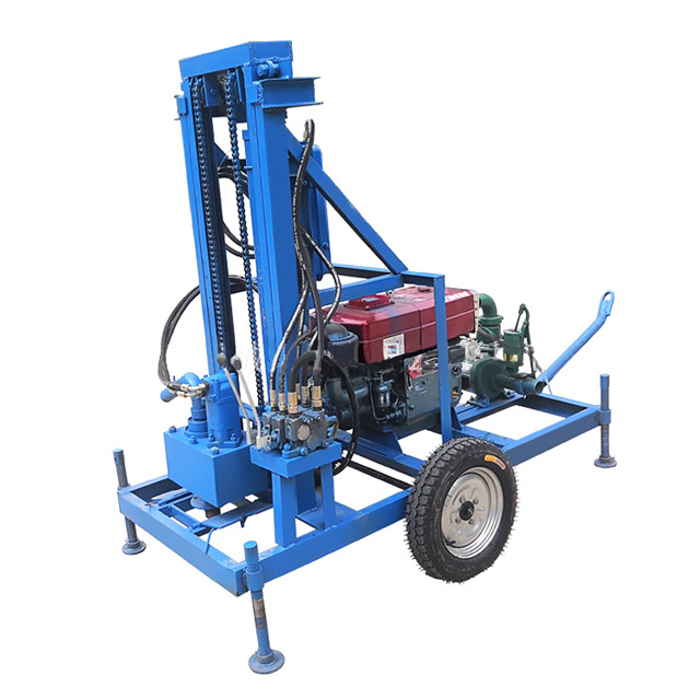 130m Diesel Hydraulic Mini Portable Deep Water Well Drilling Rig