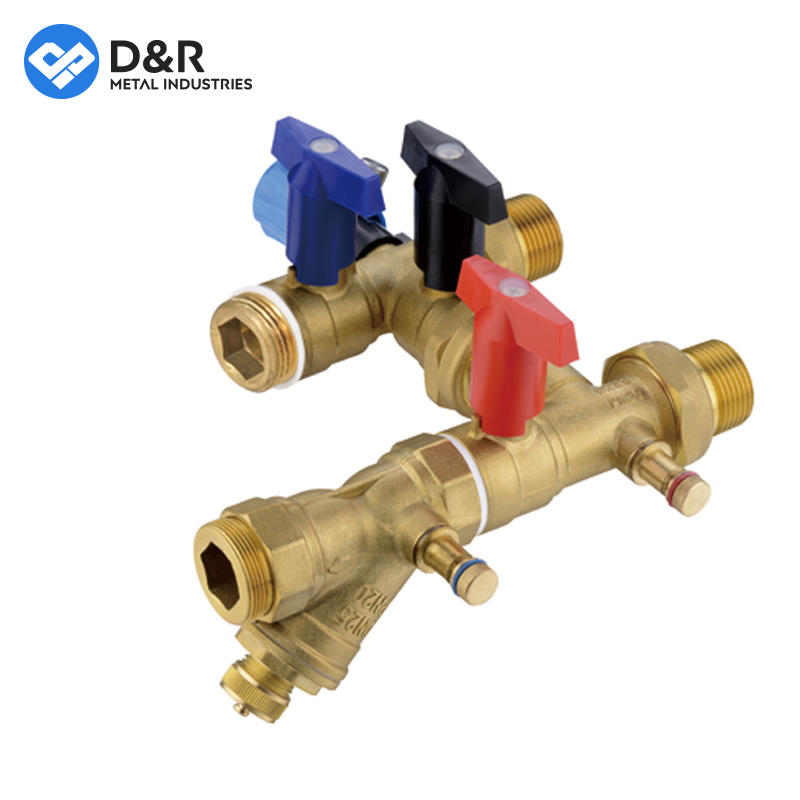 D&R professional customized directly supply air conditioning system brass DZR dynamic balancing fan coil unit fcu valve