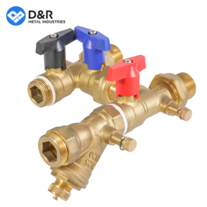 D&R professional customized directly supply air conditioning system brass DZR dynamic balancing fan coil unit fcu valve