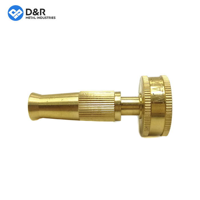 5-Inch Brass Twist Nozzle Adjustable Hose Spray Nozzle