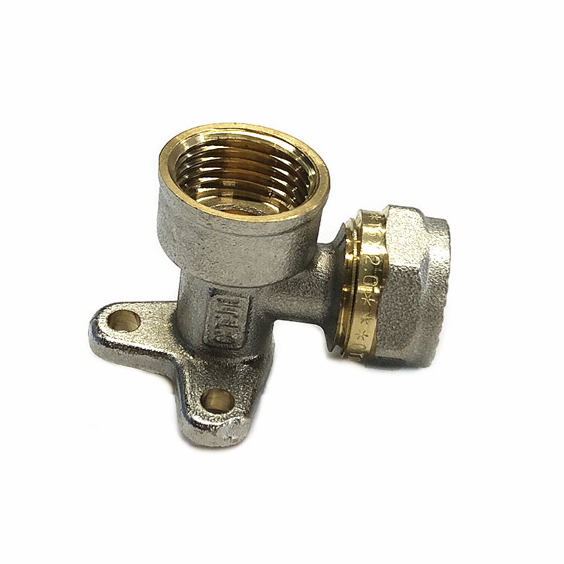 Wall Mounted Brass Compression Pipe Fittings Elbow with Sweat Socket and Female Threaded Connect