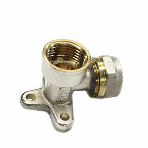 Wall Mounted Brass Compression Pipe Fittings Elbow with Sweat Socket and Female Threaded Connect