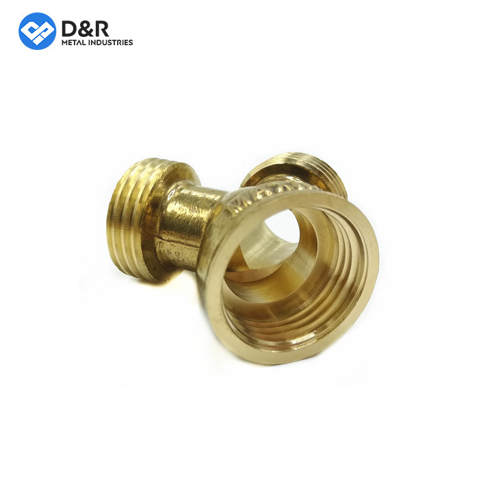 Y Shape Brass Garden Water Hose Connector