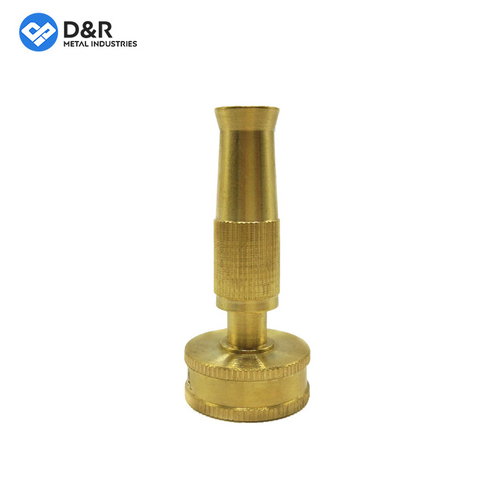 5-Inch Brass Twist Nozzle Adjustable Hose Spray Nozzle