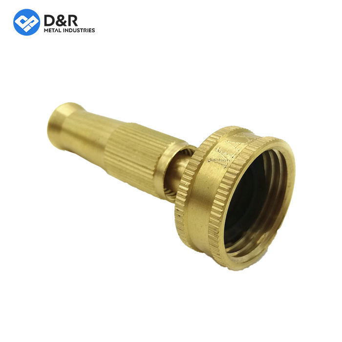 5-Inch Brass Twist Nozzle Adjustable Hose Spray Nozzle