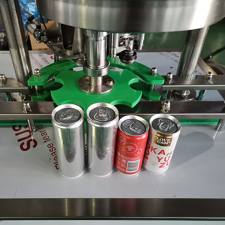 500 - 2000 cans per hour Small Automatic Soda Can Closer / Plastic Can Seamer / pop Can Sealing Machine