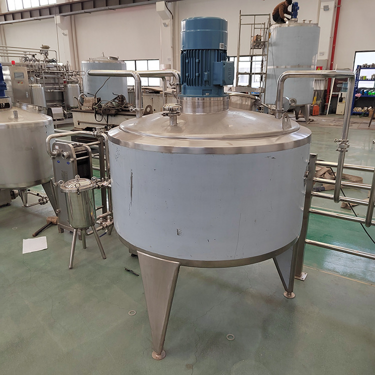 Factory Custom 1000 l To 5000l Stainless Steel Paint / Chemical Acid / Liquid Fertilizer Mixing Tank With Agitator / Stirrer