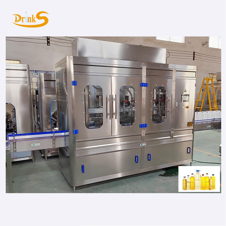 Fully Automatic Linear Type Liquid Palm Fruit oil / Vegetable Oil / Sunflower Cooking Oil Bottle Filling Production Line Plant