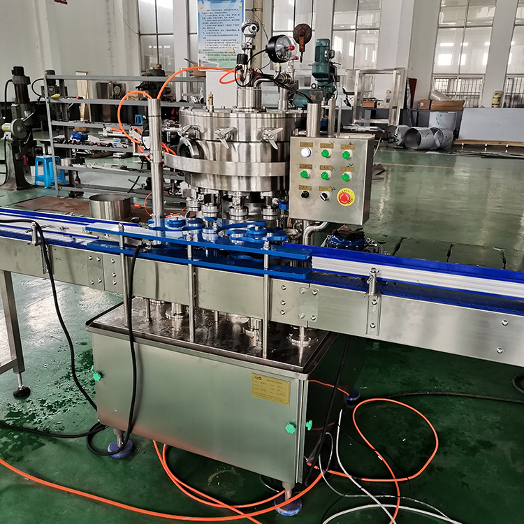 Small Scale Automatic Juice / Soda / Beer Aluminum Tin Can Filling Line Machine