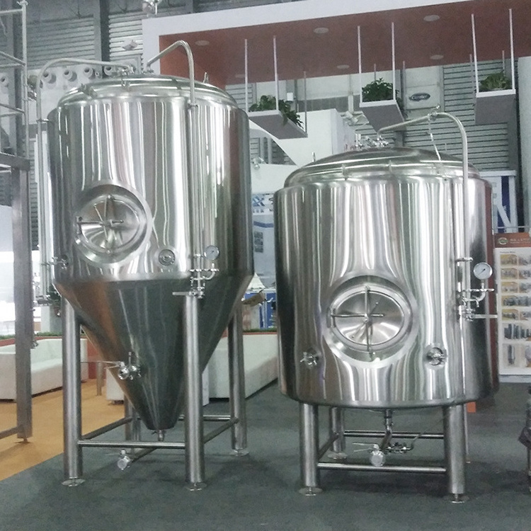 Stainless Steel Home Brew Bottom 500l 1000l 1bbl liter Beer Fermentor Cooling Jacket Wine Small Unitank Conical Fermenter