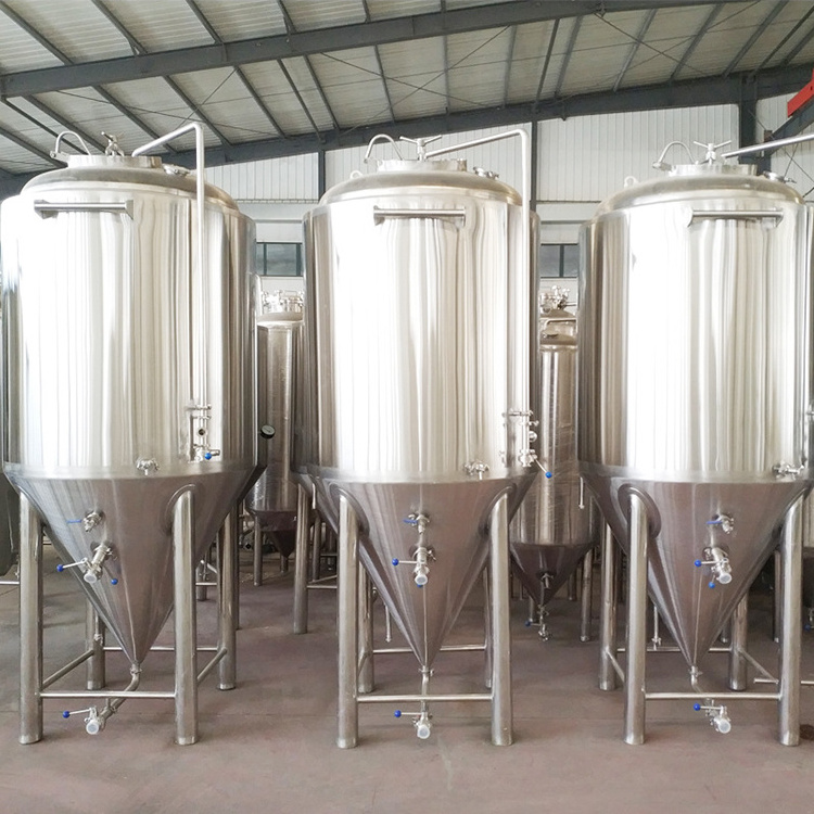 Stainless Steel Home Brew Bottom 500l 1000l 1bbl liter Beer Fermentor Cooling Jacket Wine Small Unitank Conical Fermenter