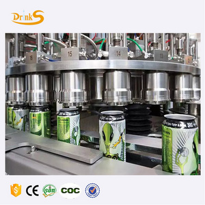 Professional custom automatic tin can or aluminum can coffee beer soda red bull energy drink making filling machine