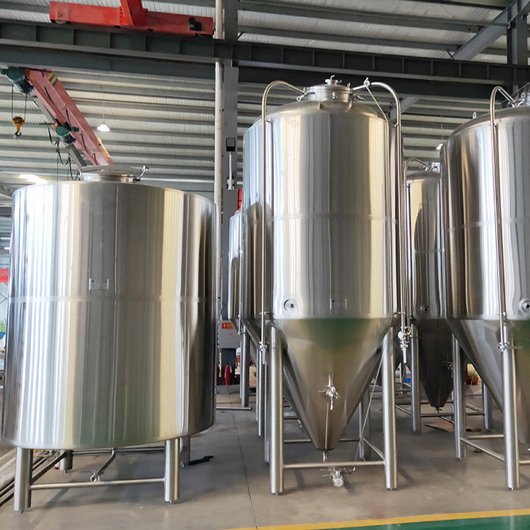 Stainless Steel Home Brew Bottom 500l 1000l 1bbl liter Beer Fermentor Cooling Jacket Wine Small Unitank Conical Fermenter