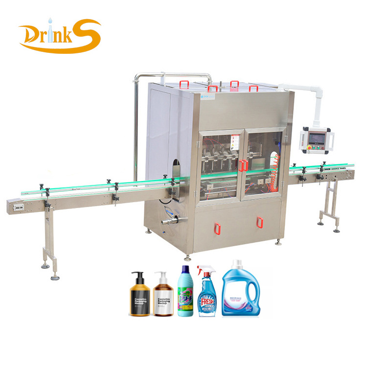 High accuracy automatic viscous liquid shower gel / laundry liquid detergent / liquid soap filling machine