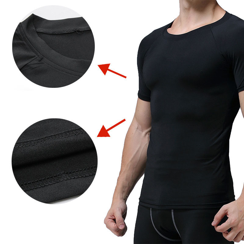 Wholesale Dryfit Athletic Running Sports Wear Compression Gym Men's Muscle Fitness Clothes Bamboo Fiber T Shirt T Shirts