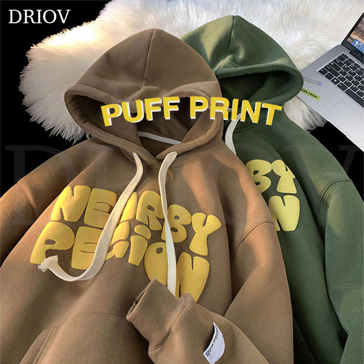 CUSTOM men's hoodies manufacturers 3d foam print fleece cotton premium hoodies oversized design puff print hoodie unisex