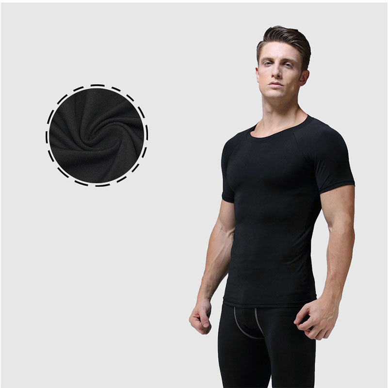 Wholesale Dryfit Athletic Running Sports Wear Compression Gym Men's Muscle Fitness Clothes Bamboo Fiber T Shirt T Shirts