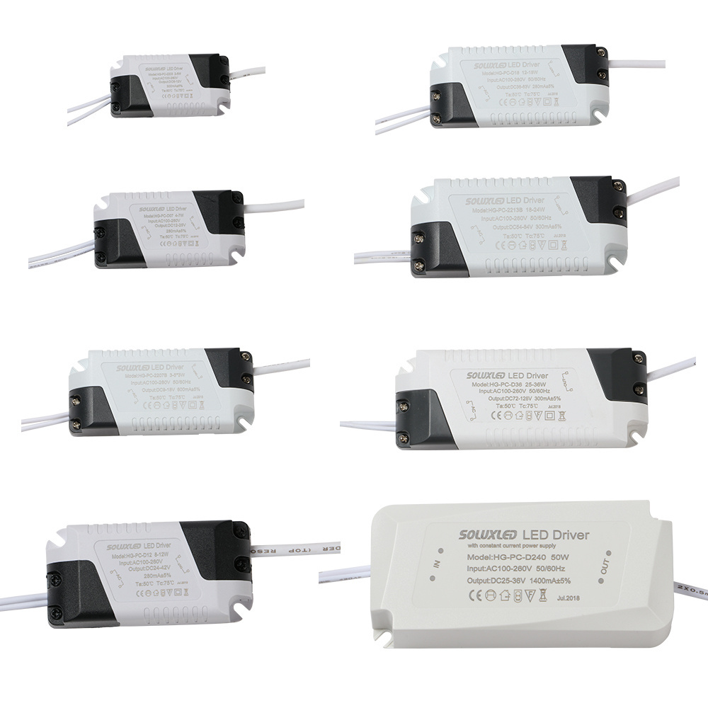 3W 7W 12W 18W 24W 36W 280ma 300mA 580ma 600ma  LED DRIVER for PANEL LIGHT