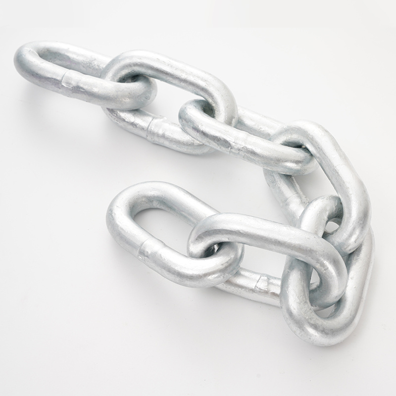 Manganese Steel Material G80 Lifting Chain 6Mm 8Mm 10Mm Polishing Silver Chains Welded Chain