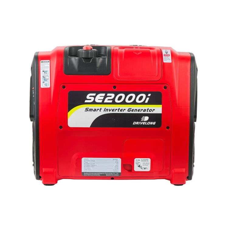 2000Watts Digital Portable electric start Inverter Generator, low noise small petrol generator for camping