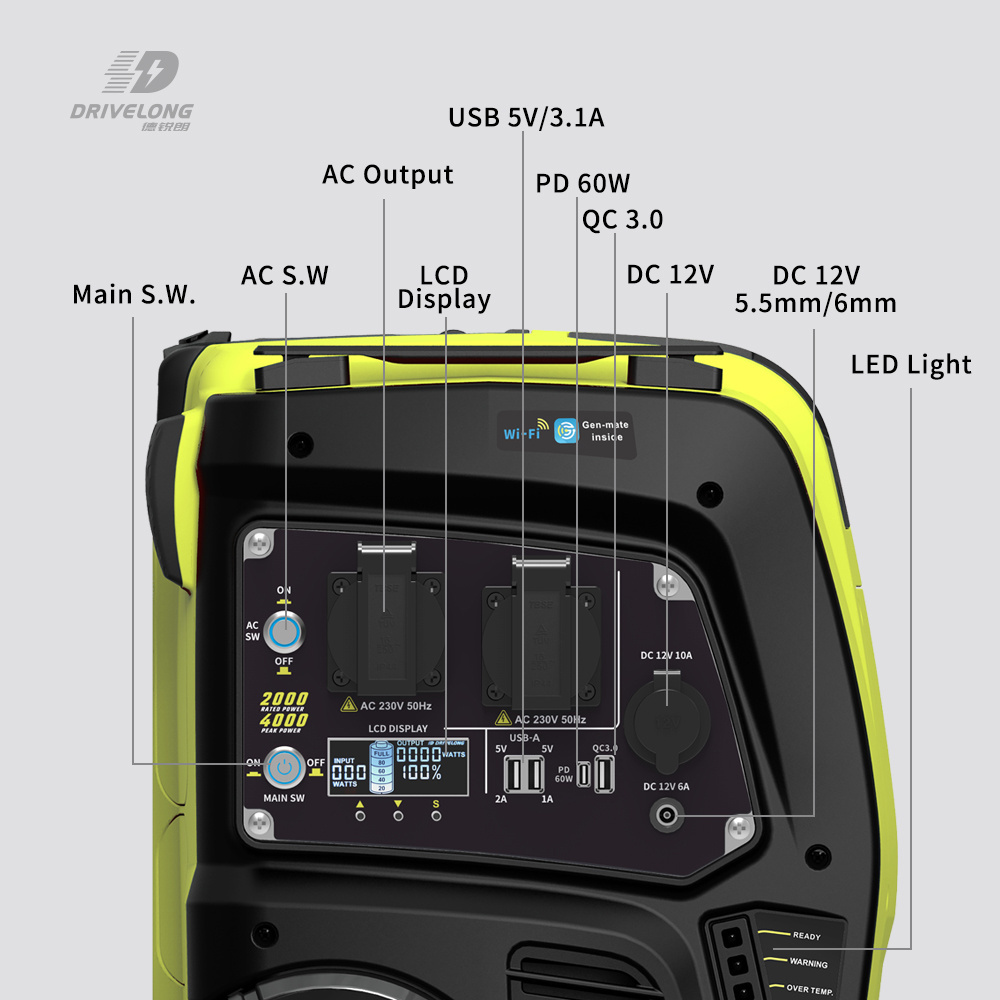 portable power station 2000w  portable solar generator 2000w for home with solar panel