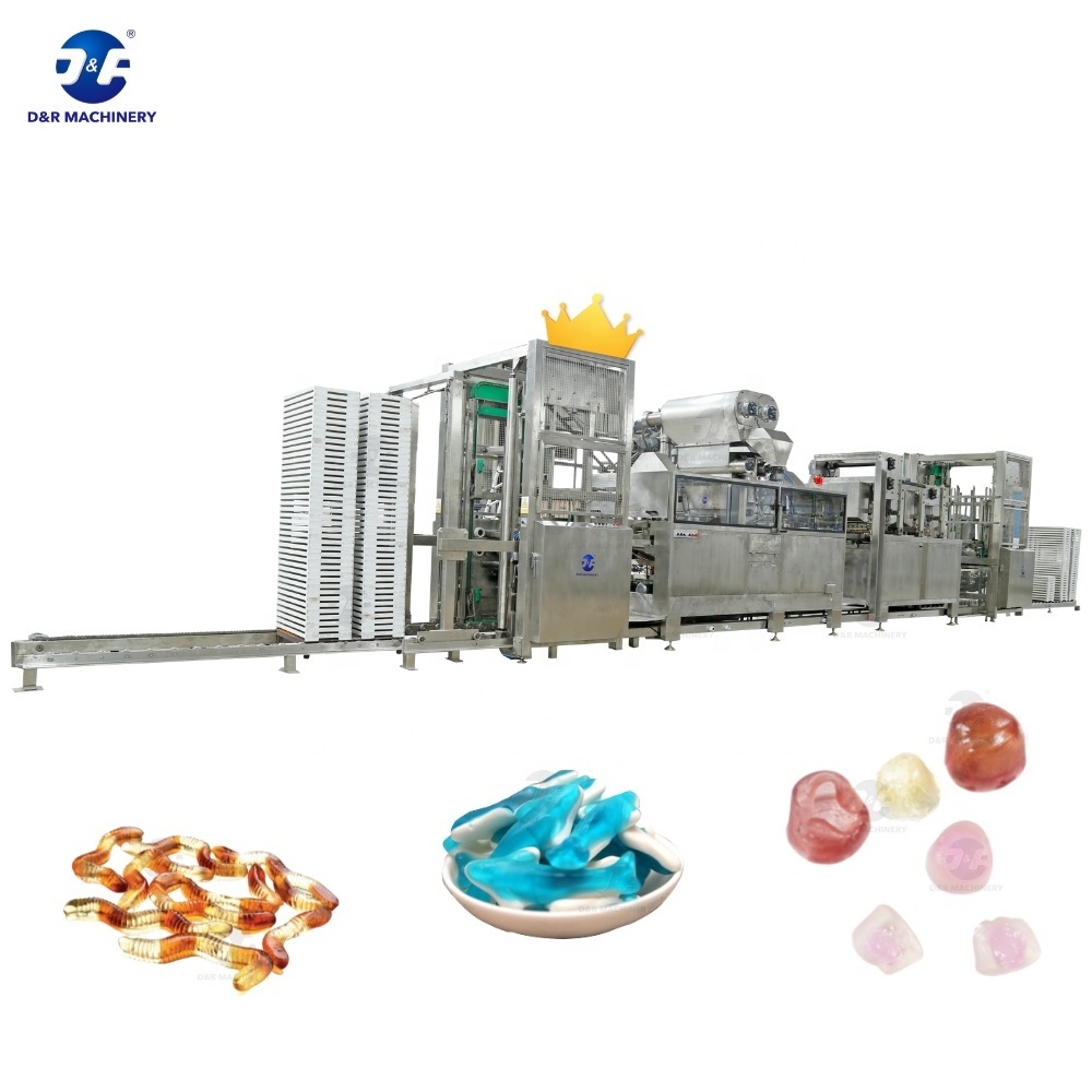 China Confectionery Machinery Center Filling Jelly Bean Pectin Gummy Candy Making Machine Starch Mogul Production Line