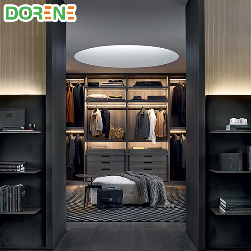 Dorene Customized Modular Built In Luxury Modern Italian Wooden Walkin Bedroom Furniture Wardrobes Closet Design With Mirror