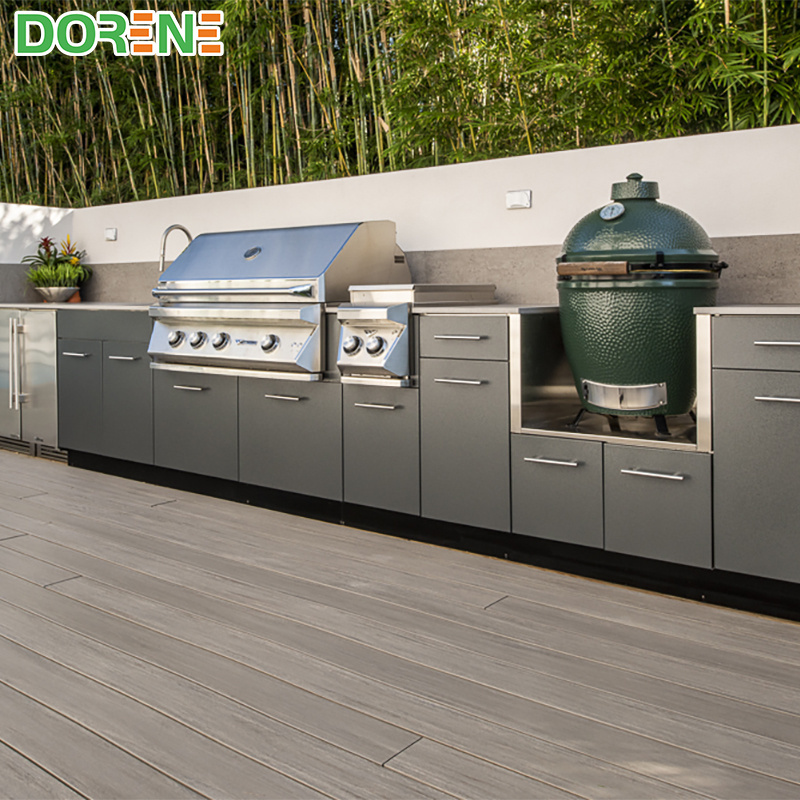 2021 Dorene Modern Outdoor BBQ Stainless Steel Kitchen Cabinet With Kamado Grill and Sink