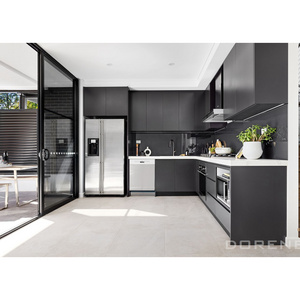 2023 Dorene Vintage Decorative Black Color Modern The Latest Model Of Kitchen Unit Mobile Home Kitchen Cabinets Design