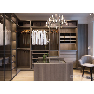 2023 Dorene Factory Supply Professional Open Customized Bedroom Closet Simple Wardrobe With Dressing Table Designs