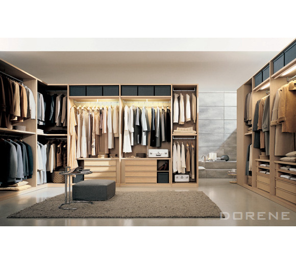 2023 Dorene Factory Supply Professional Open Customized Bedroom Closet Simple Wardrobe With Dressing Table Designs