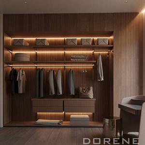 2023 Dorene Italy Modern Wooden Wardrobe Cabinets Bedroom Furniture Small Wardrobe Closet Designs Wardrobe Clothes Organizer