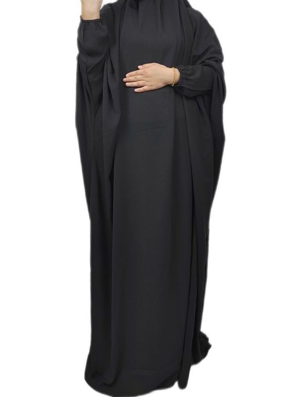 Droma  Islamic Ladies Fashion Abaya Dress Dubai Turkey Style Muslim Bat Sleeve Dress for Women