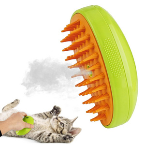 2024 Dropshipping 3 in 1 cat steam brush Removal Comb Rechargeable Pet Hair Grooming Cleaner Brush cat steamy brush for cat