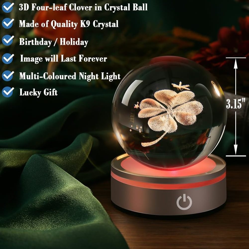 Honor of crystal 3d K9 Clear Glass Balls custom Engraved 3d Laser Crystal Ball With LED Lighting Base