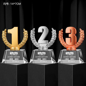 Honor of crystal Custom Logo Plaque K9 Crystal Glass Trophy Award Plaque Art Craft crystal trophy and awards