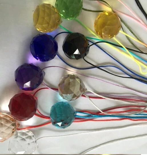 20mm - 40mm Crystal Fengshui Balls Crystal Glass Balls Sunctcher Prism Balls With Free Colorful String