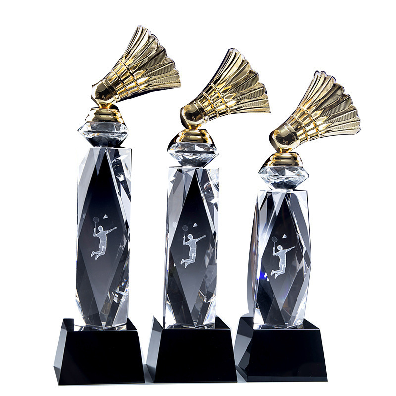 Crystal Trophy Athletics Competition Award Basketball Game Football Table Tennis Badminton Golf Sports Trophy Custom