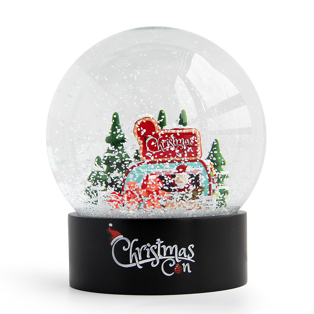 Honor of crystal 100MM Glitter Snow Globe Home Decor Christmas Trees Snow Globe