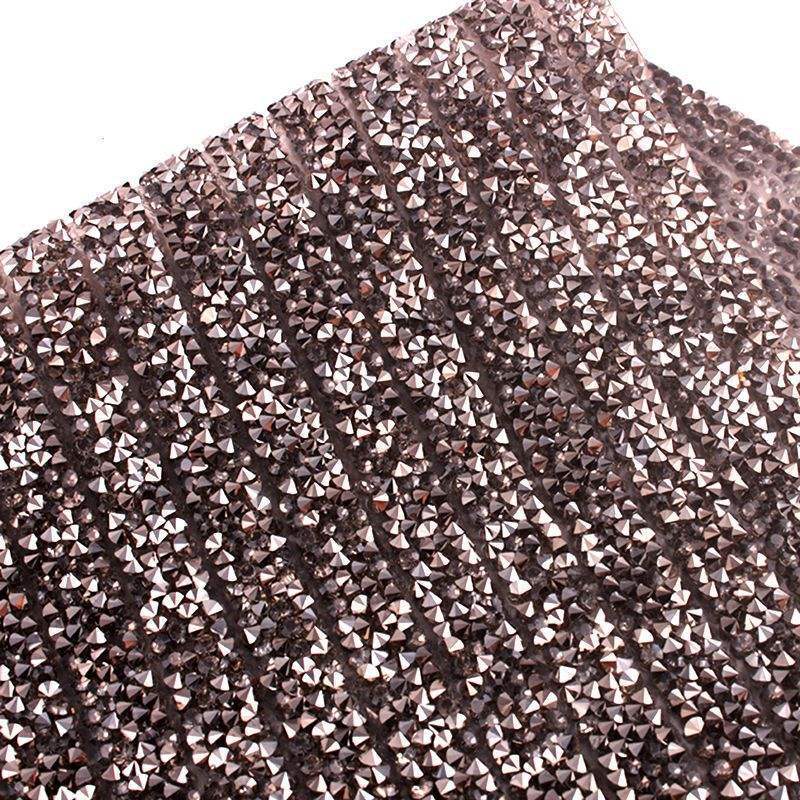 Honor of crystal Colorful Point Back Resin Rhinestone Drill Hot Melt Adhesive Mesh DIY Clothing Accessories