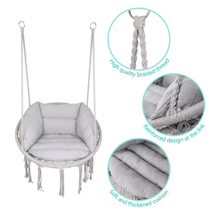 Hanging chair equipment hammock home outdoor chair Patio Macrame Swing hot selling indoor outdoor garden hanging chair hammock