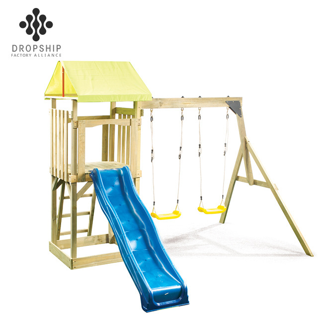 Slide New Outdoor Playground Equipment Plastic Slide Play Kids toddler swing set for children Wooden daycare