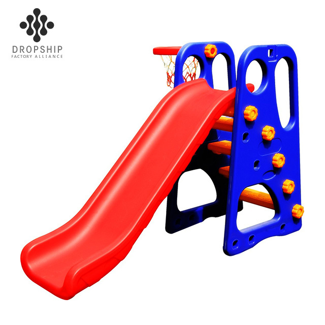 Slide New Outdoor Playground Equipment Plastic Slide Play Kids toddler swing set for children Wooden daycare