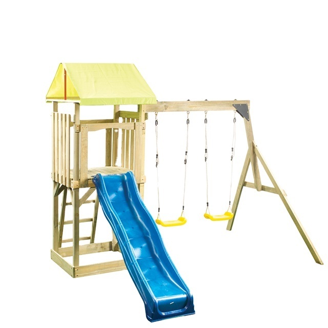 Kids wooden playsets outdoor preschool playground Plastic Slide Kids toddler swing set for children baby equipment Hanging