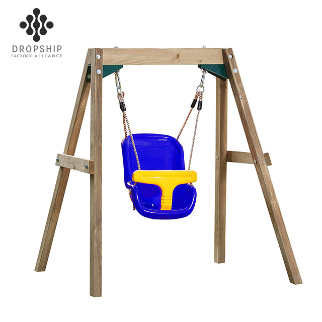 Kids wooden playsets outdoor preschool playground Plastic Slide Kids toddler swing set for children baby equipment Hanging