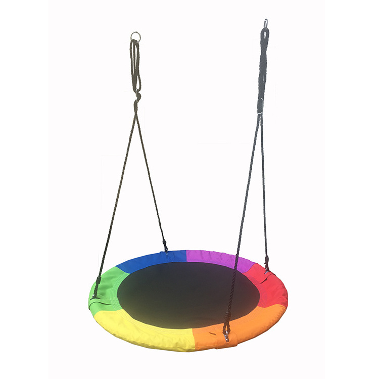 Children Round Garden Patio kids adult toy hanging Saucer Swing chair hammock set Nest Playground Seat