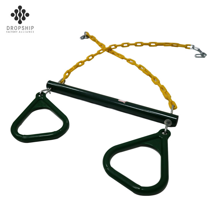 SA-050 China manufactory playground accessories with plastic rings and coated Chain swing set stuff trapeze bar