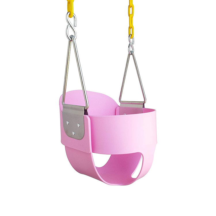 Dropship Colorful swing for baby outdoor high back full bucket toddler swing seat