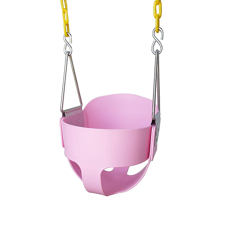 Dropship Colorful swing for baby outdoor high back full bucket toddler swing seat